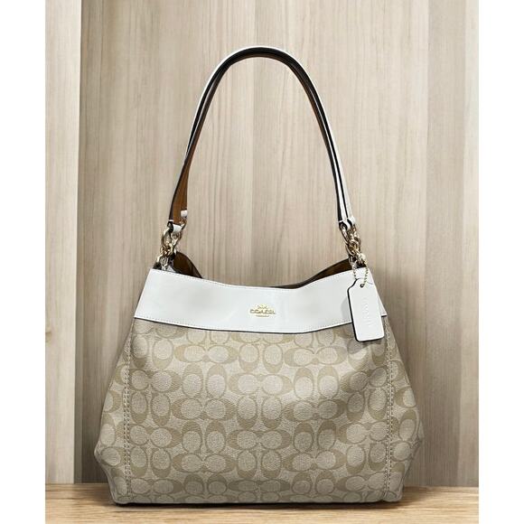 New With Tags Coach F27972 Signature Lexi Bag & Accordion Zip Wallet - Picture 2 of 16